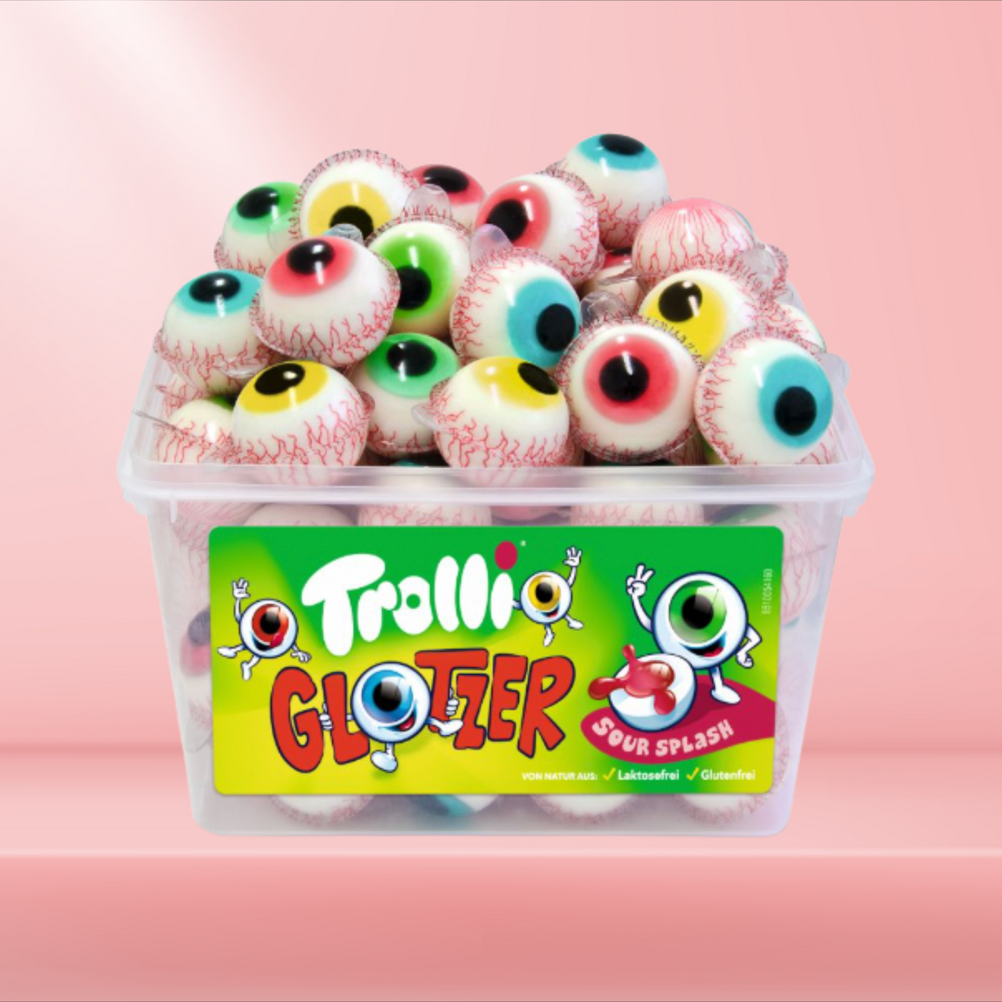 Trolli Œil Glotzer – Bonbons gélifiés effrayants & fruités (Tubo de 60 unités)